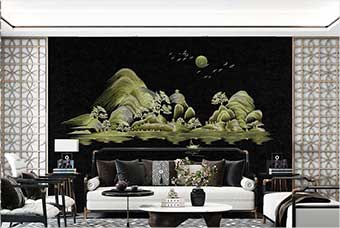 秦皇岛森佰汇航空纤维墙咔（湖光山色）